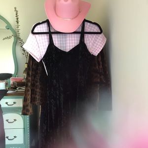 90s Velvet Mini/Midi Dress